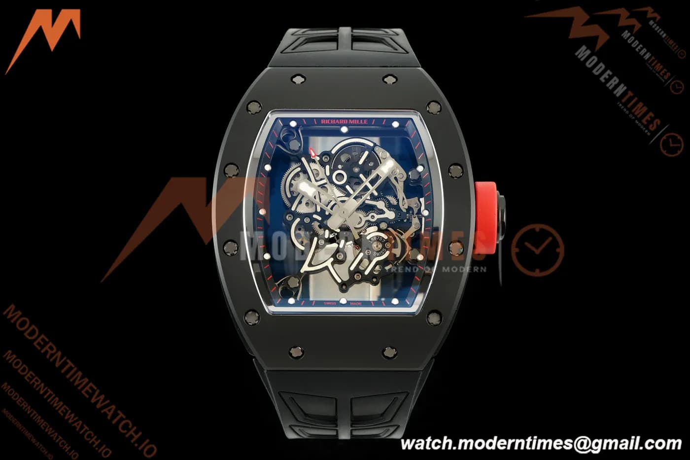 Richard Mille - RM055 Bubba Watson Black CER/RU Black/Red Rehaut Skeleton ZF V3 RMUL2