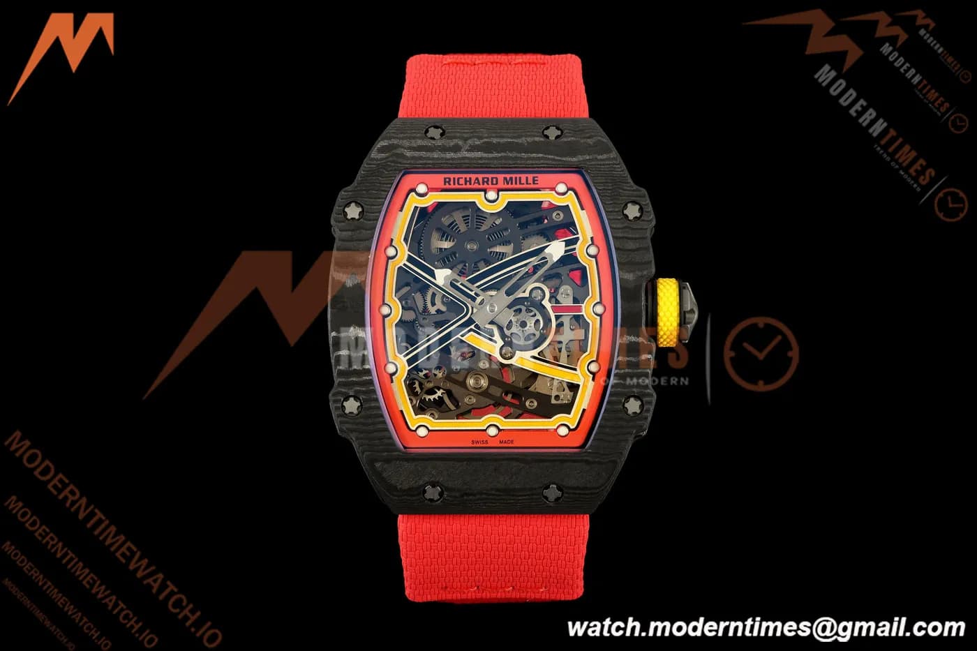 Richard Mille - RM67-02 Alexander Zverev Germany Edition Black NTPT Red/Yelw/Blk Skeleton AVF CRMA7