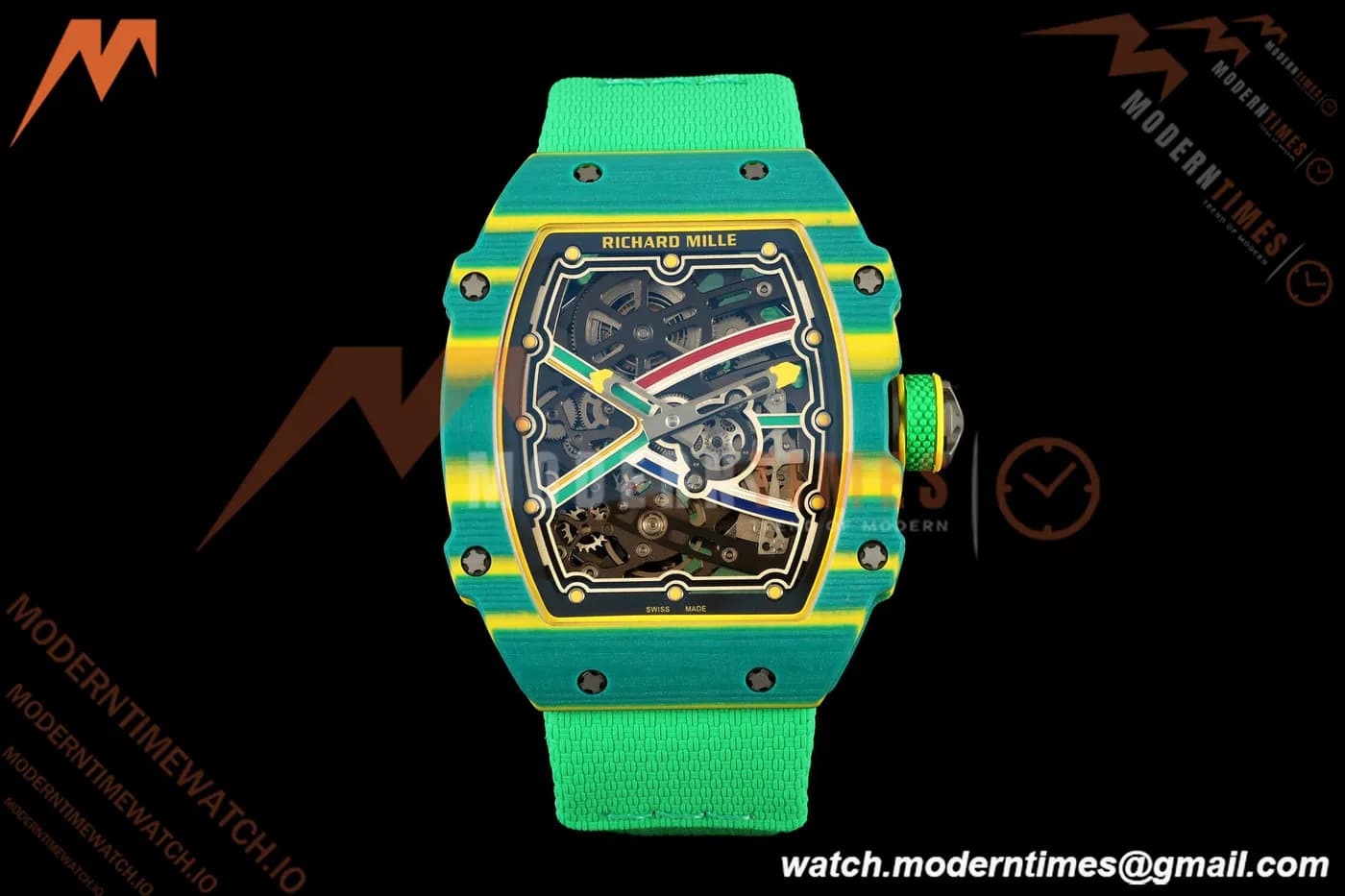 Richard Mille - RM67-02 Wayde van Niekerk South Africa Edition Green NTPT Blk/Red/Blu Skeleton AVF CRMA7
