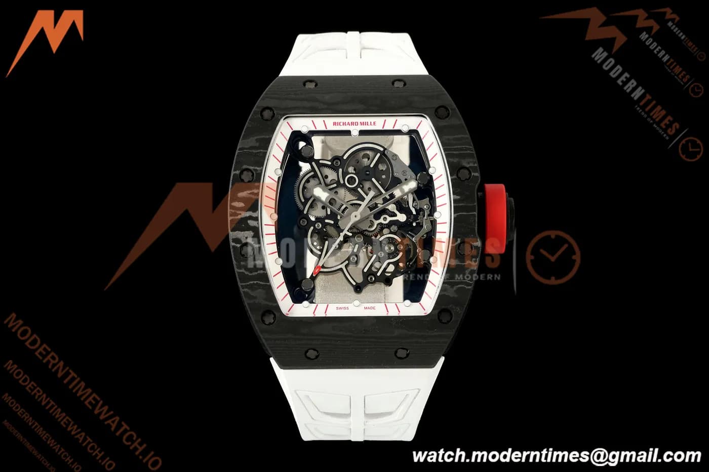 Richard Mille - RM055 Bubba Watson JPN Black NTPT/RU White Rehaut Skeleton AVF Vaucher RMUL2 Free Sprung