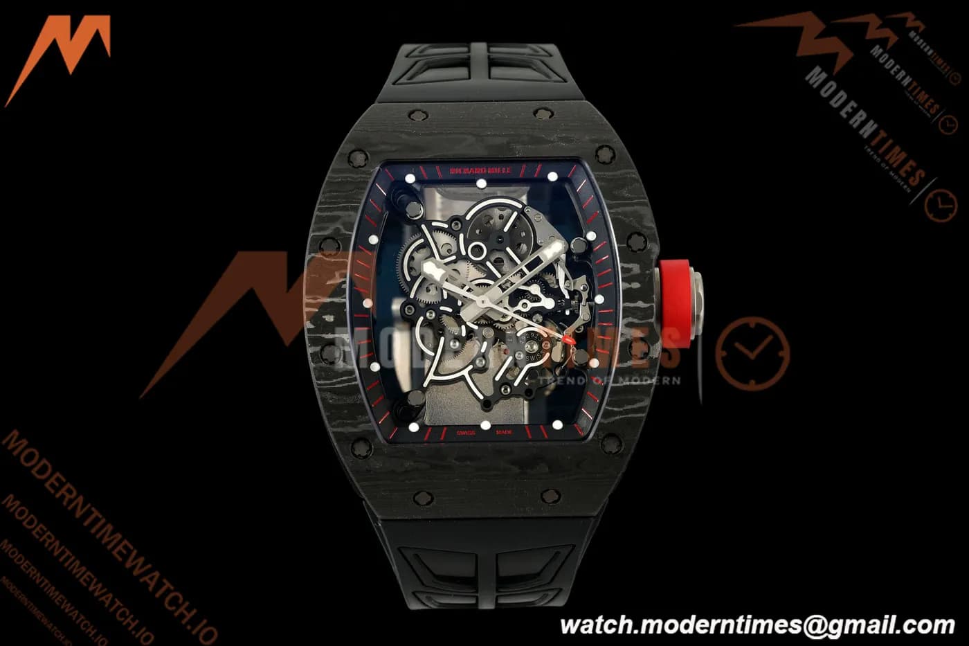Richard Mille - RM055 Bubba Watson Dark Legend Black NTPT/RU Black Rehaut Skeleton AVF Vaucher RMUL2 Free Sprung
