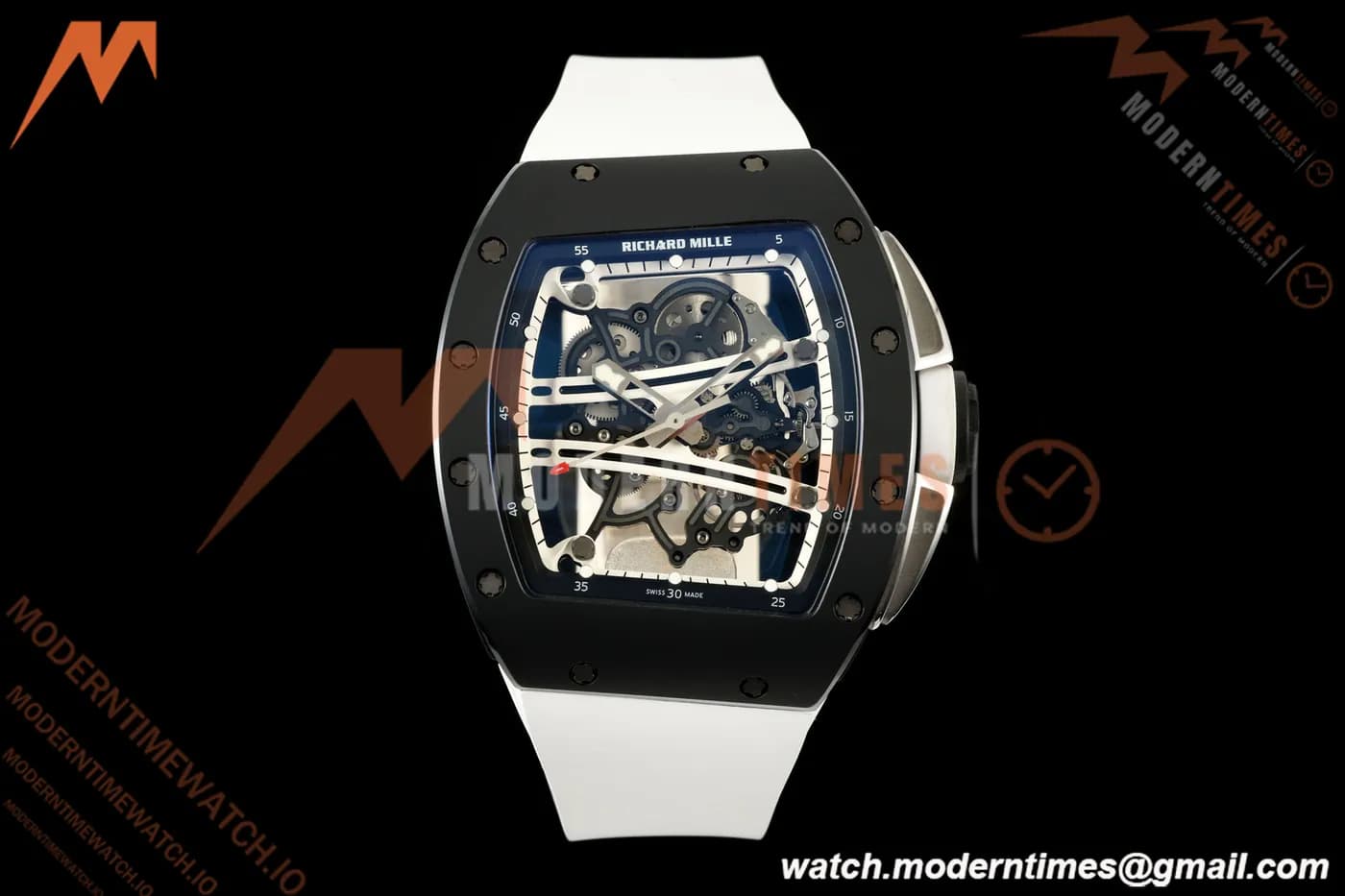 Richard Mille - RM061 Yohan Blake Black Ceramic Blk/Wht Rehaut Skeleton AVF Vaucher RMUL2 Free Sprung