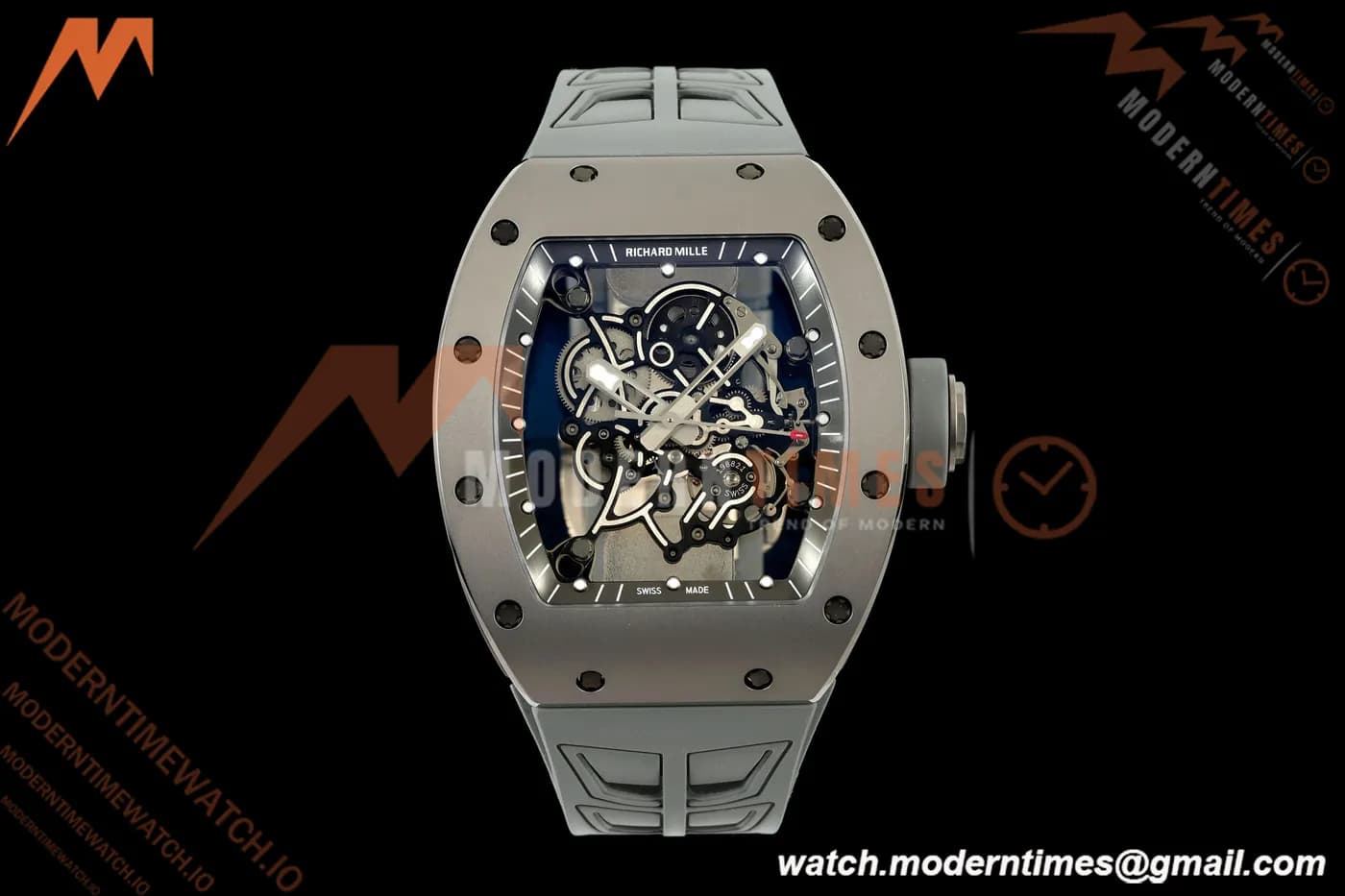 Richard Mille - RM055 Bubba Watson Boutique Grey CER/RU Black Rehaut Skeleton UMI RMUL2 Free Sprung