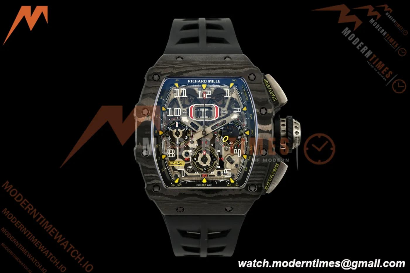 Richard Mille - RM11-03 Annual Calendar Flyback Chrono Black Carbon NTPT/RU Skeleton ABMF RMAC3