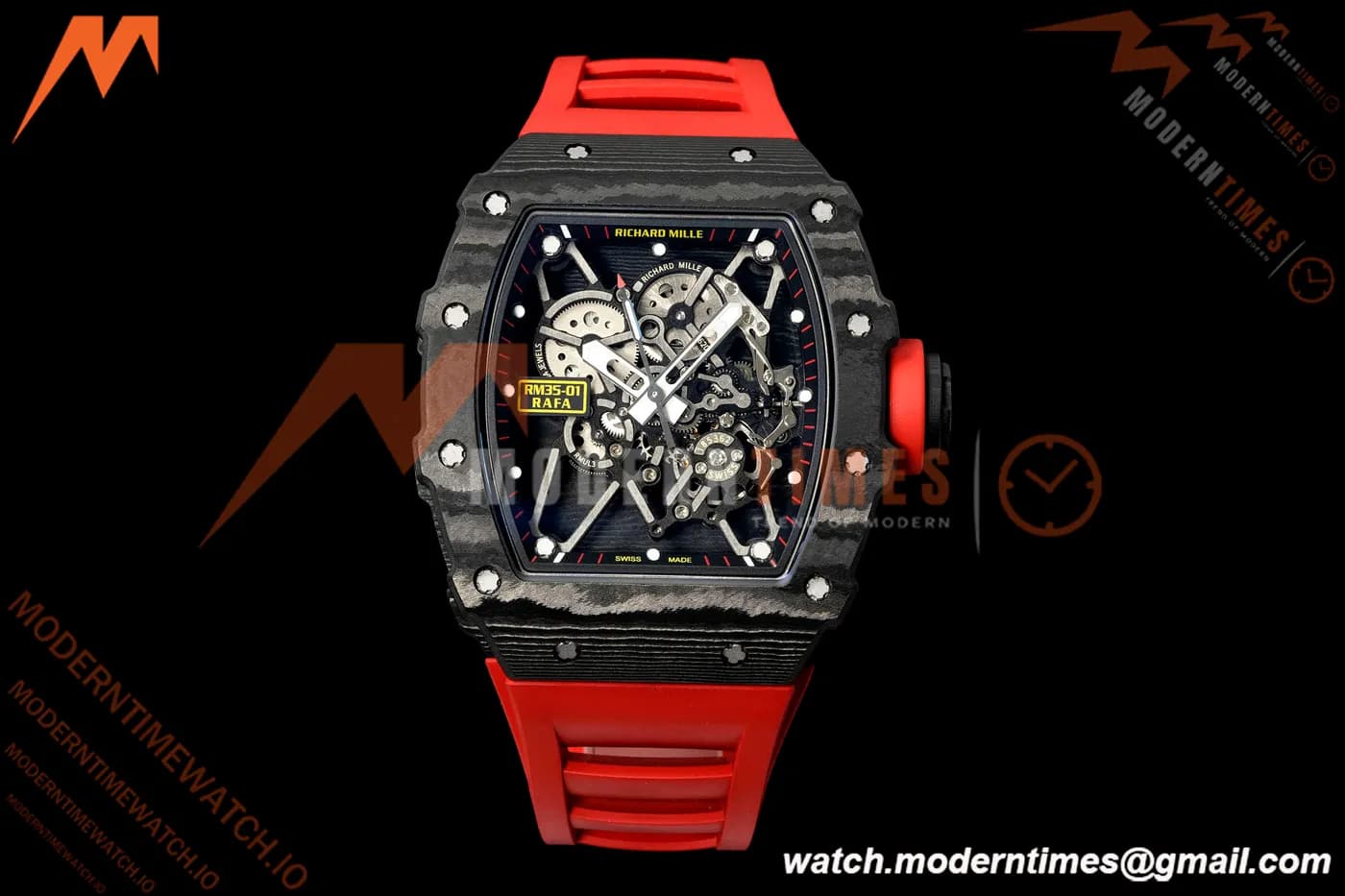 Richard Mille - RM35-01 Rafael Nadal Blk/Red/Red NTPT Skeleton Dial MILLEF RMUL3
