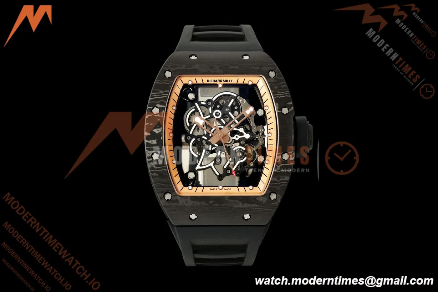 Richard Mille - RM055 Bubba Watson Black NTPT/Black RU RG/Blk Skeleton Dial MILLEF RMUL2 Free Sprung
