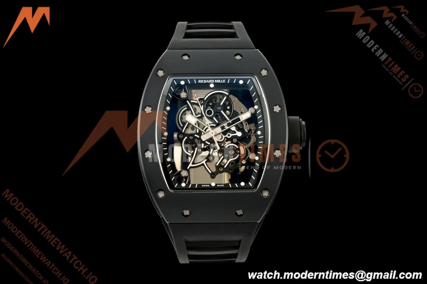 Richard Mille - RM055 Bubba Watson Blk CER/Blk RU Skeleton Dial A9F RMUL2 Free Sprung