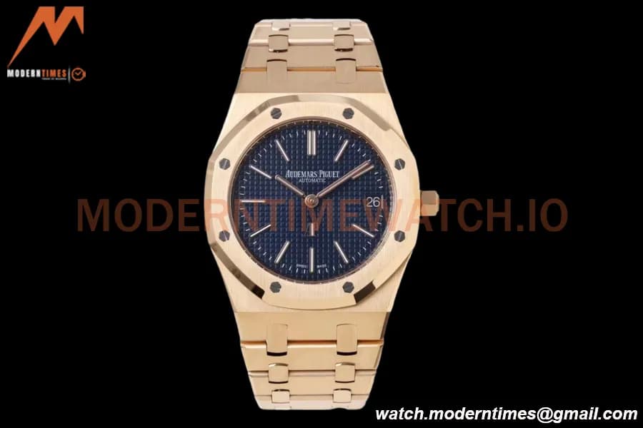 Audemars Piguet - Royal Oak 15202OR 39mm Jumbo Extra Thin RG/RG Blue ZF A2121