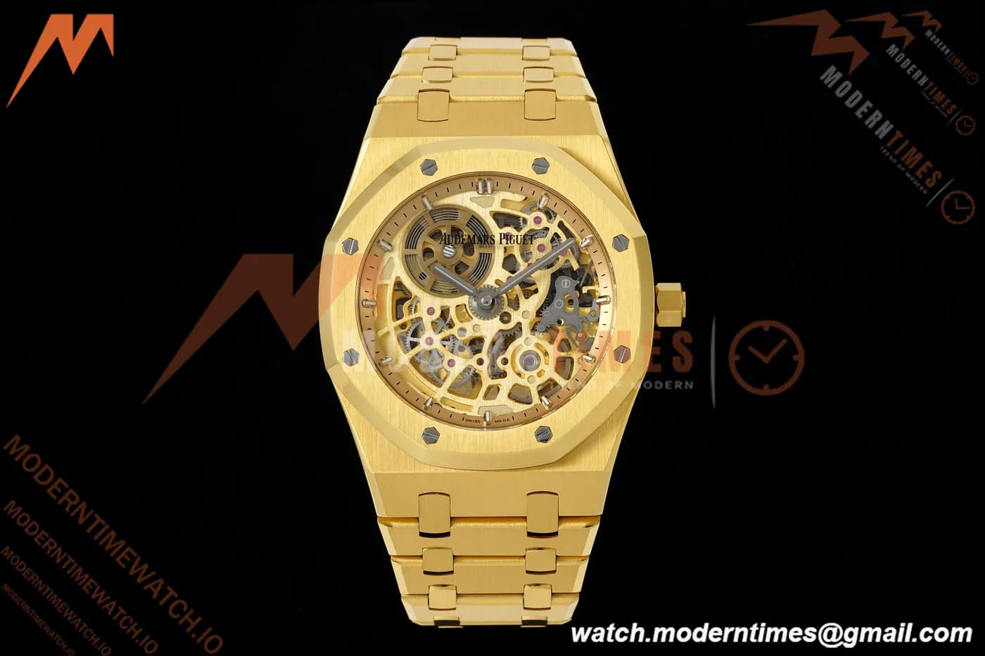 Audemars Piguet - Royal Oak Openworked 39mm 16204BA YG/YG Skeleton Dial ZF A7124