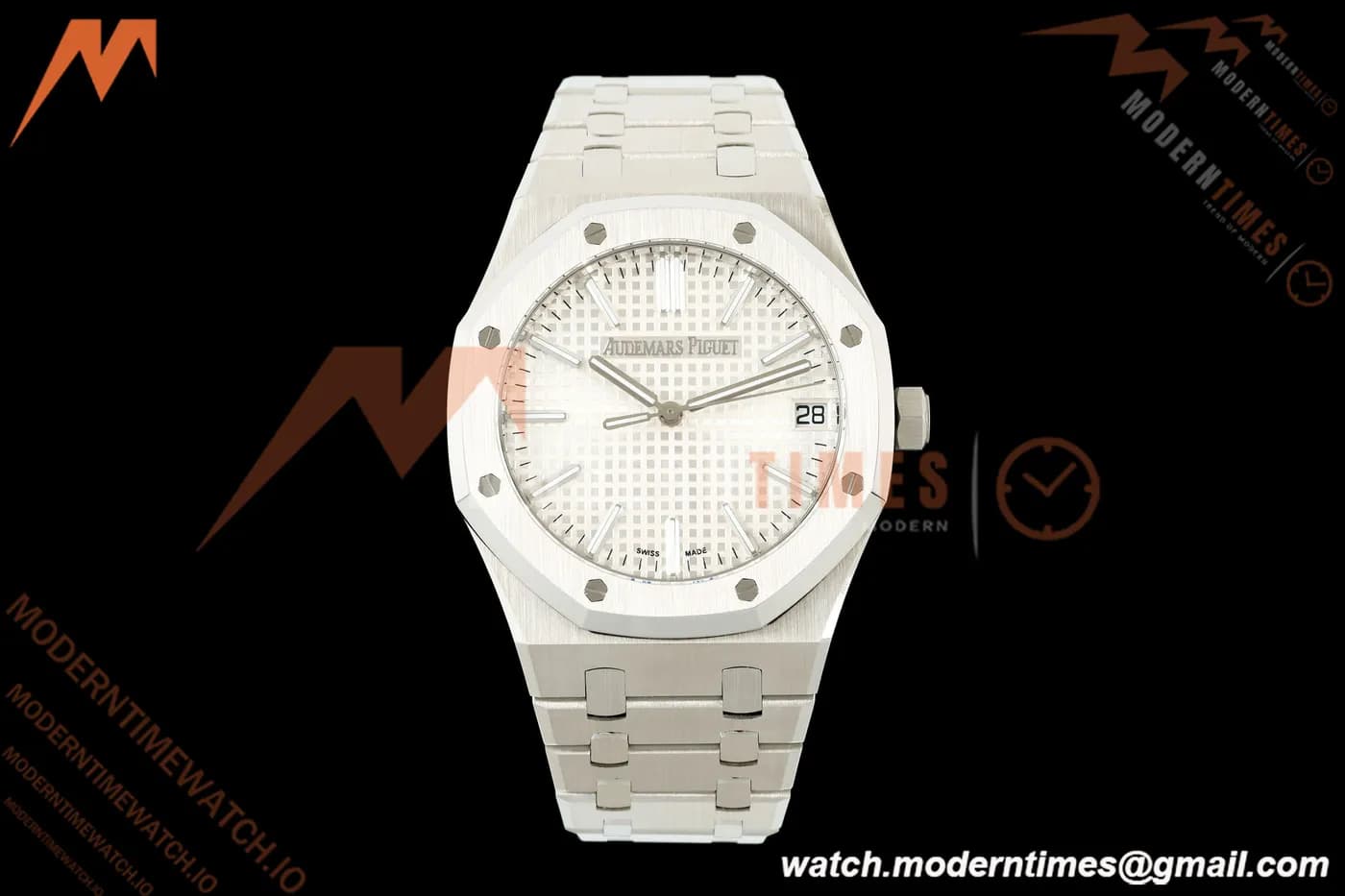 Audemars Piguet - Royal Oak 41mm 15510ST SS/SS Wht/Stk TOP SA4302 Mod