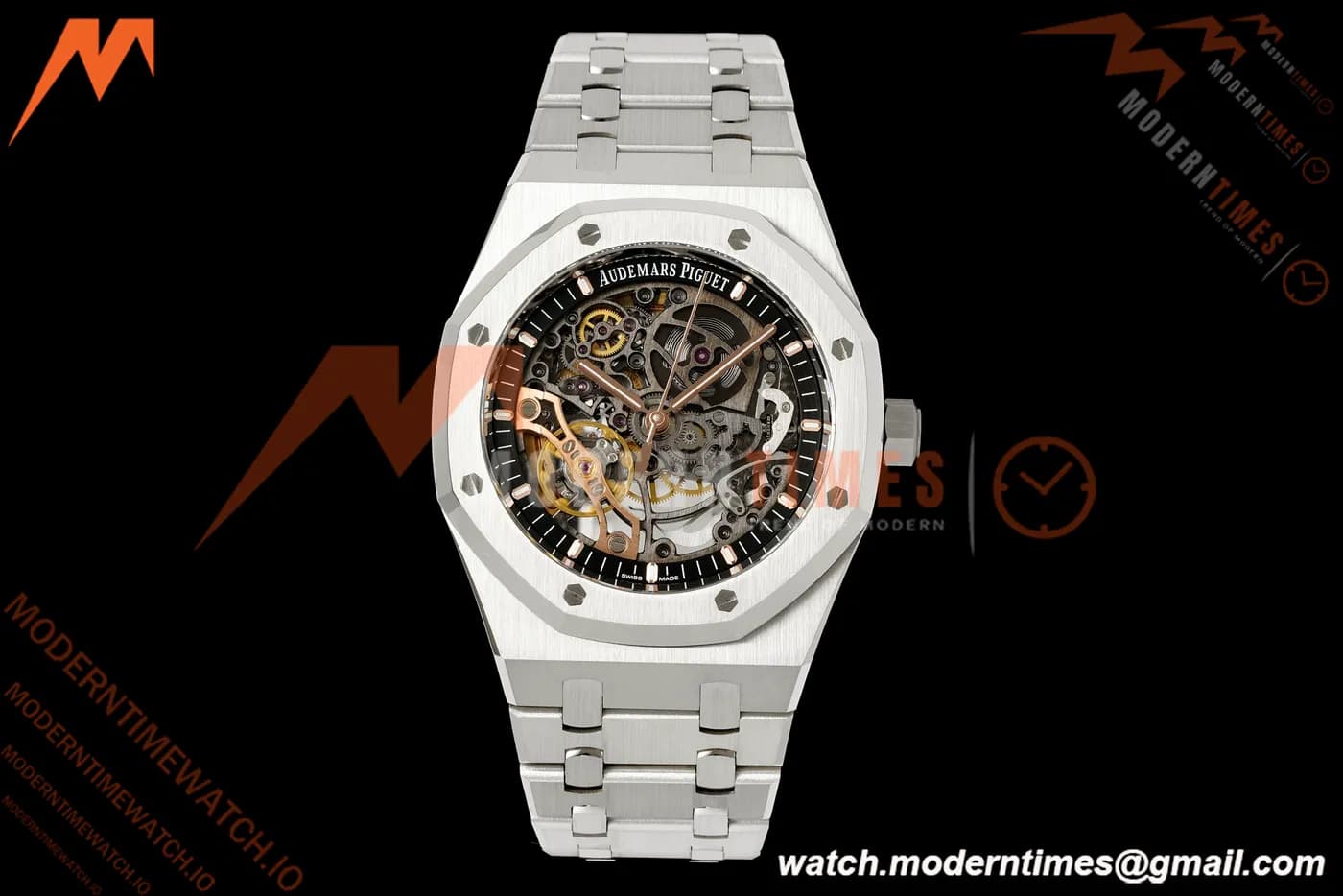 Audemars Piguet - Royal Oak 15407ST 41mm Openworked SS/SS Skeleton Dial THBF V3 SH3132 Free Sprung