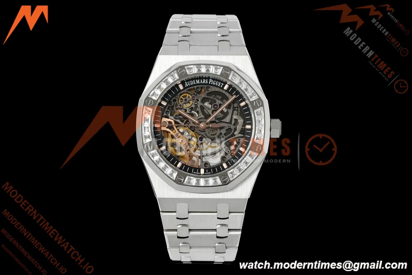 Audemars Piguet - Royal Oak 15412BC 41mm Dia SS/SS Skeleton Dial THBF V3 SH3132 Free Sprung