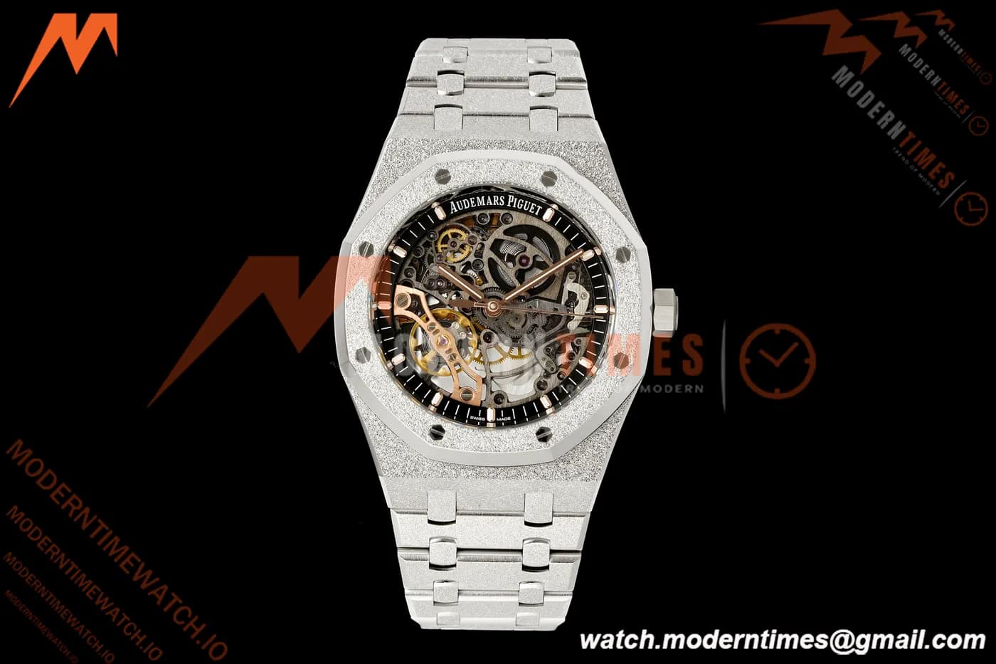 Audemars Piguet - Royal Oak 15407BC 41mm Openworked Frosted SS/SS Skeleton THBF V3 SH3132 Free Sprung