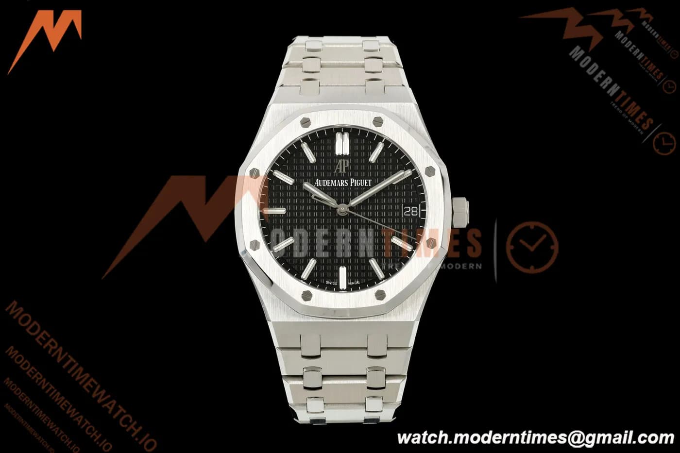 Audemars Piguet - Royal Oak 15500ST SS/SS Black ZF V4 SA4302 Free Sprung