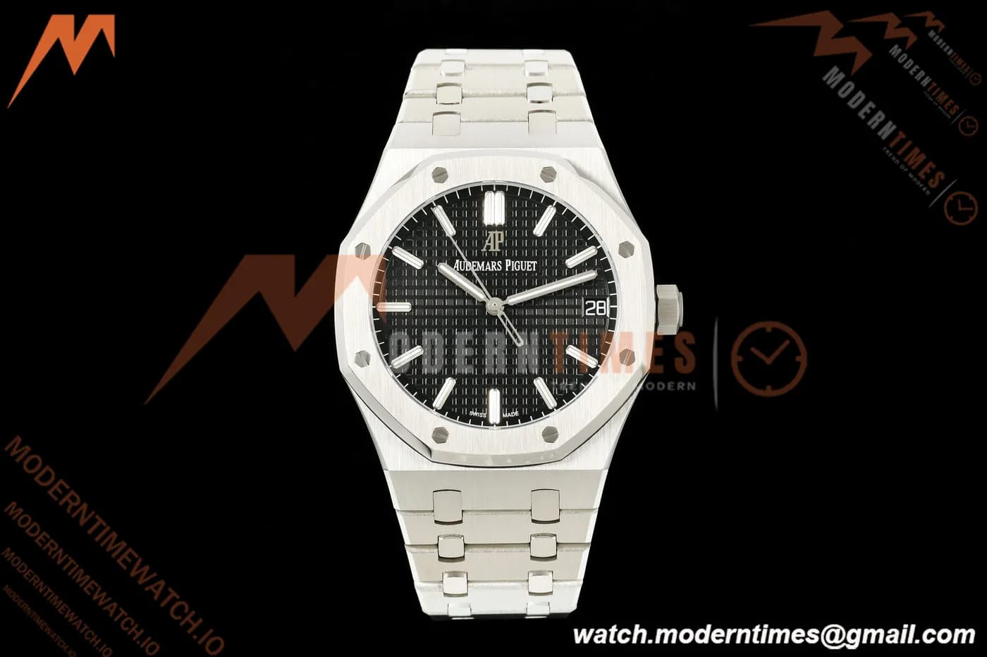 Audemars Piguet - Royal Oak 15500ST 41mm SS/SS Black OCTAF SA4302 Free Sprung