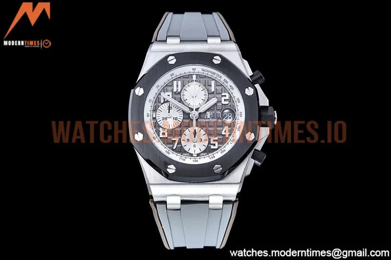 Audemars Piguet - AP ROO Chronograph SS/RU Grey/Num APF A3126 Mod
