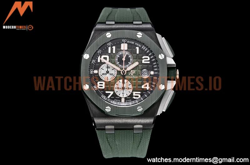 Audemars Piguet - AP ROO Chronograph Grn CER/RU G-Grn/Num APF A3126 Mod