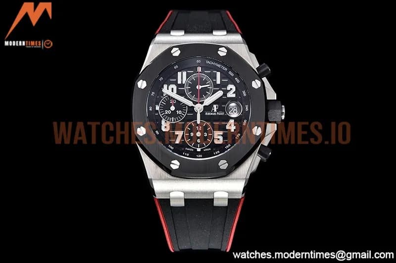 Audemars Piguet - AP ROO Chronograph SS/RU Black/Num APF A3126 Mod