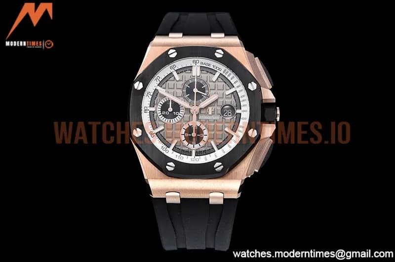 Audemars Piguet - AP ROO Chronograph CER RG/RU Grey/Stk APF A3126 Mod
