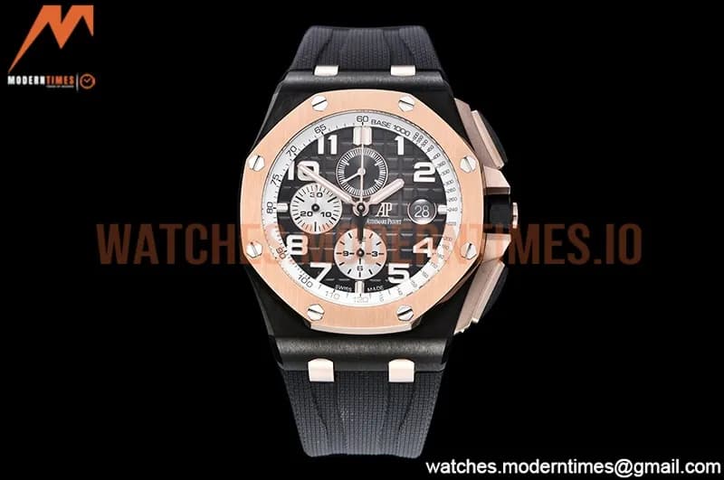 Audemars Piguet - AP ROO Chronograph RG CER/RU G-Blue/Num APF A3126 Mod