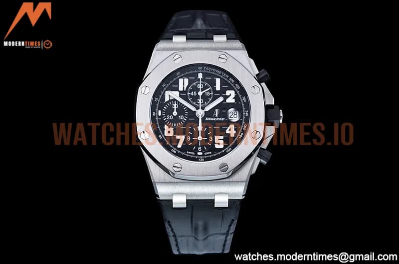 Audemars Piguet - AP ROO Chronograph SS/LE Blk/Num APF 7750 Mod