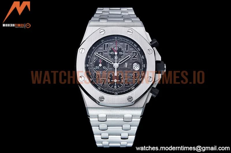 Audemars Piguet - AP ROO Chronograph SS/SS Grey/Num APF 7750 Mod
