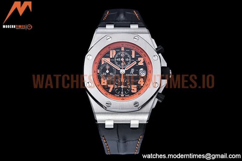 Audemars Piguet - AP ROO Chronograph SS/LE Blk/O-Num APF 7750 Mod