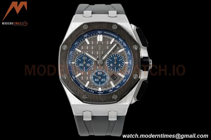 Audemars Piguet - AP ROO Chronograph 26420 SS/RU Grey/Black APF 7750 MOD
