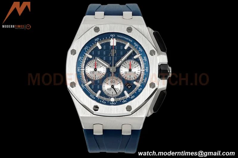 Audemars Piguet - AP ROO Chronograph 26420 SS/RU Blue/Silver APF 7750 MOD