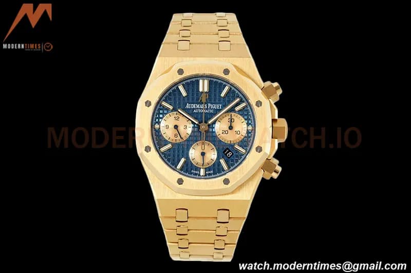 Audemars Piguet - Royal Oak Chronograph 26331BA YG/YG Blue/Stk IPF 7750 MOD