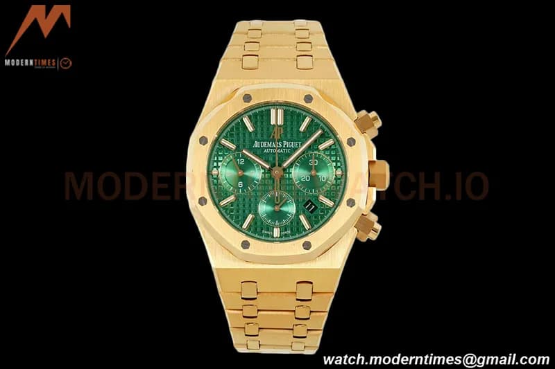 Audemars Piguet - Royal Oak Chronograph 26331BA YG/YG Green/Stk IPF 7750 MOD