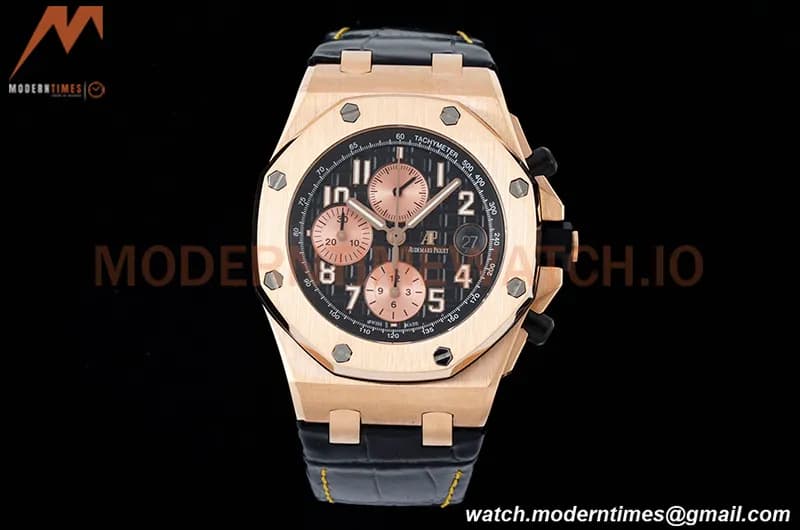 Audemars Piguet - AP ROO Chronograph RG/LE Blk/Num SF A3126 Mod