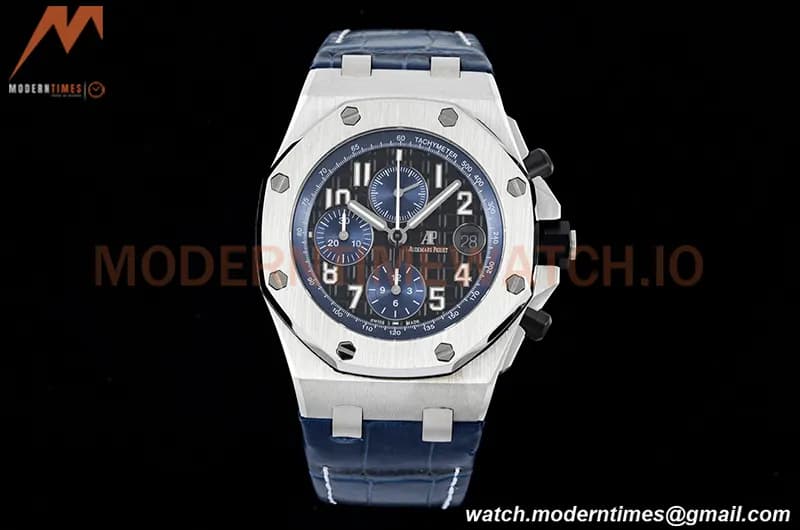 Audemars Piguet - AP ROO Chronograph SS/LE Blk/Num Blue SF A3126 Mod