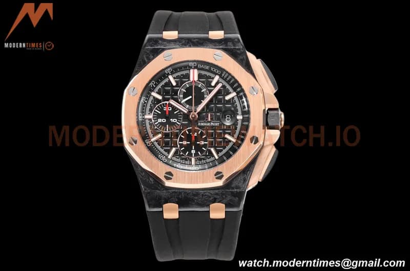 Audemars Piguet - AP ROO Chronograph 44mm CER/RG/RU Black JJF A3126 Mod