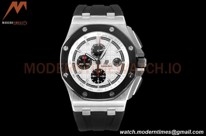 Audemars Piguet - AP ROO Chronograph 44mm CER/SS/RU White JJF A3126 Mod