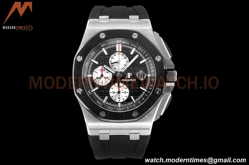 Audemars Piguet - AP ROO Chronograph 44mm CER/SS/RU Black JJF A3126 Mod