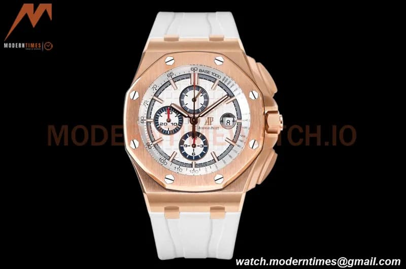 Audemars Piguet - AP ROO Chronograph 44mm RG/RU White JJF A3126 Mod