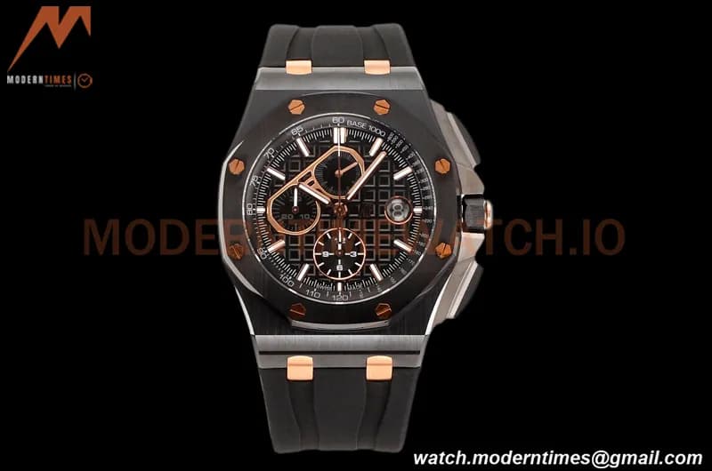 Audemars Piguet - AP ROO Chronograph 44mm CER/CER/RU Black JJF A3126 Mod