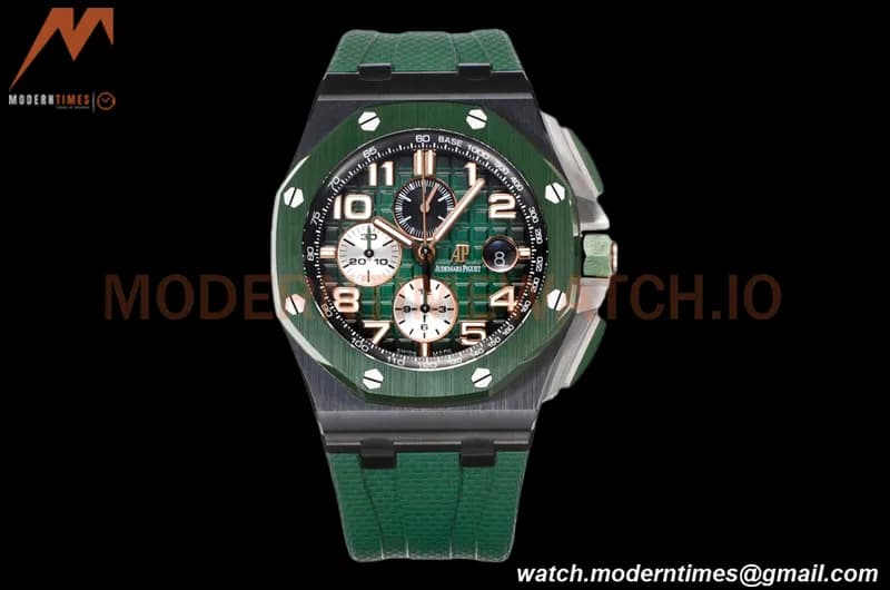 Audemars Piguet - AP ROO Chronograph 44mm CER/CER/RU Green JJF A3126 Mod