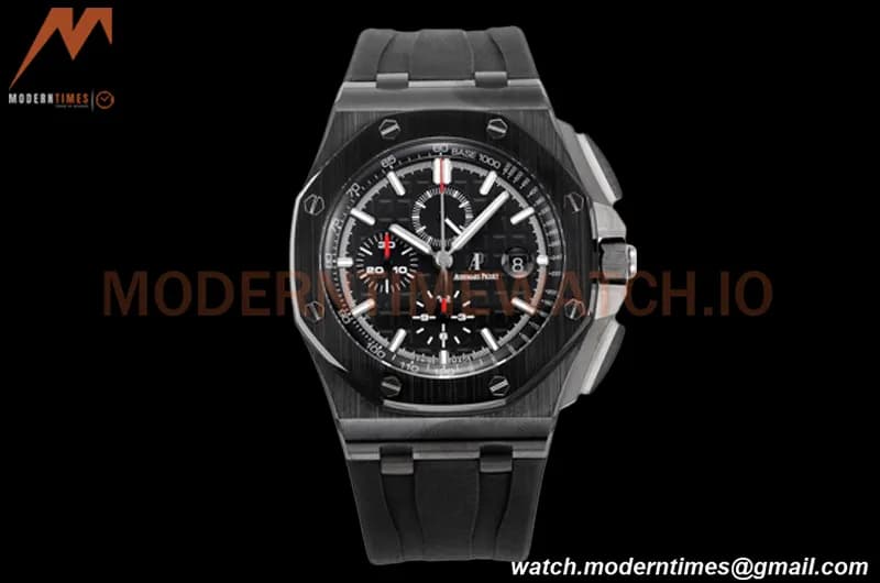 Audemars Piguet - AP ROO Chronograph 44mm CER/CER/RU All Black JJF A3126 Mod