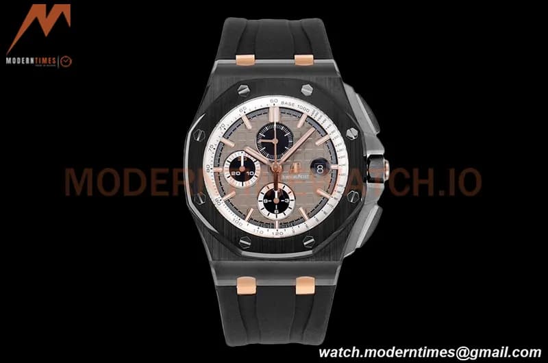 Audemars Piguet - AP ROO Chronograph 44mm CER/CER/RU Grey/Blk JJF A3126 Mod