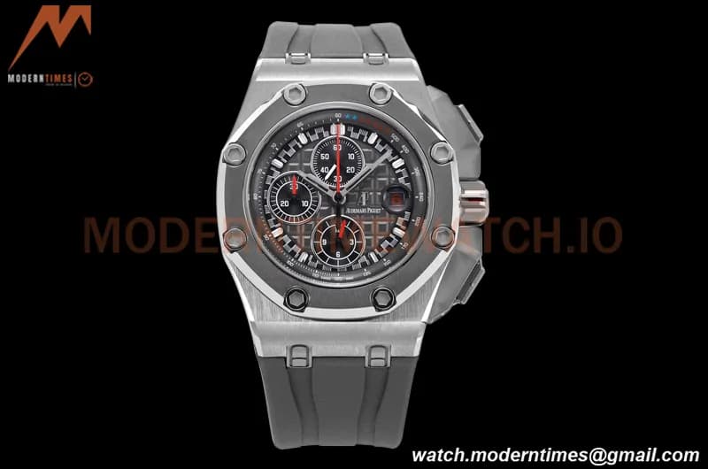 Audemars Piguet - AP ROO Chronograph 44mm SS/CER/RU Grey/Black JJF A3126 Mod