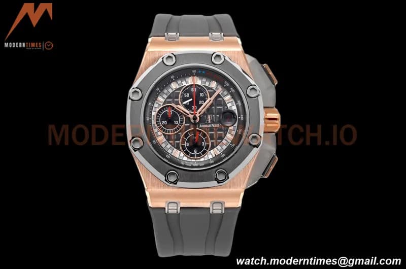 Audemars Piguet - AP ROO Chronograph 44mm RG/CER/RU Grey/Black JJF A3126 Mod