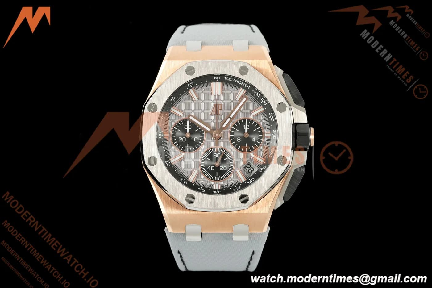 Audemars Piguet - Royal Oak Offshore Chronograph 43mm 26420OI RG/TI/NY Grey/Blk APPF Cal. 4401 Mod