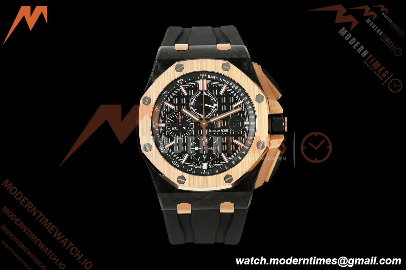 Audemars Piguet - AP ROO Chronograph 26406FR 44mm CER/RG/RU Black JF A3126