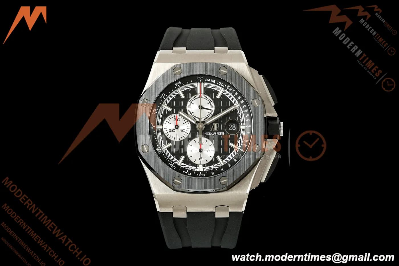 Audemars Piguet - AP ROO Chronograph 26400IO 44mm CER/SS/RU Black/Silver JF A3126