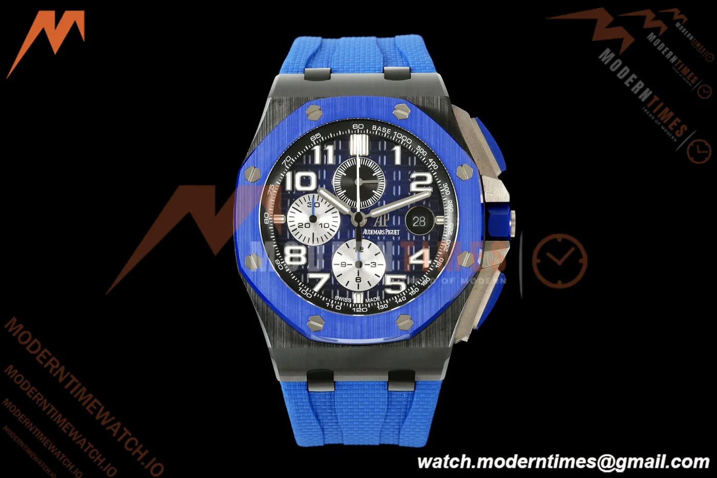 Audemars Piguet - AP ROO Chronograph 26405CE 44mm Blue CER/RU Blu/Num JF A3126