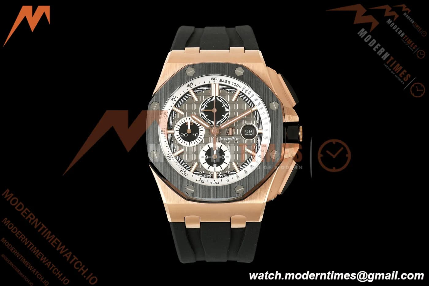 Audemars Piguet - AP ROO Chronograph 26416RO 44mm RG/CER/RU Gry/Blk JF A3126