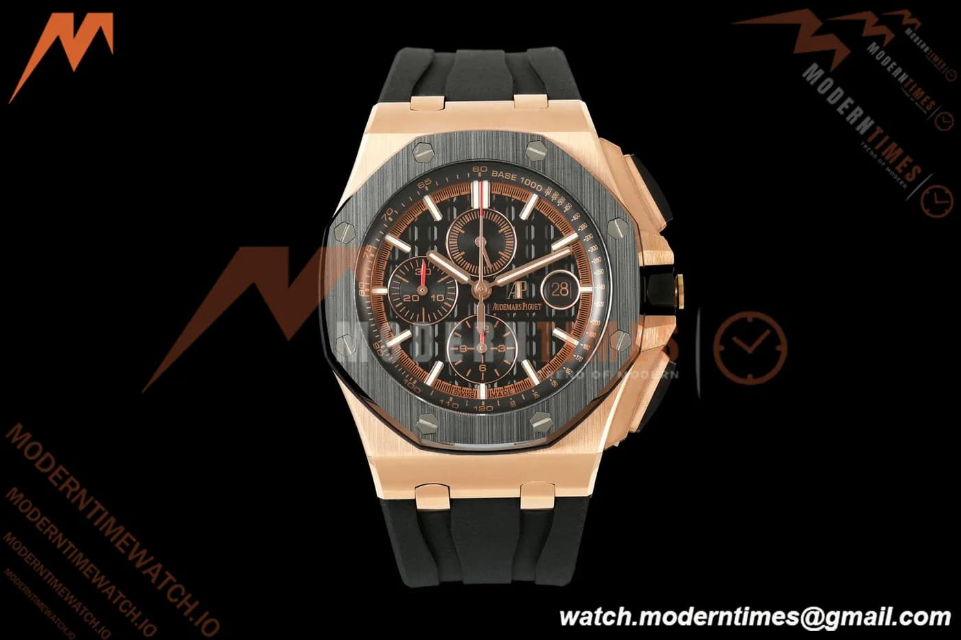 Audemars Piguet - AP ROO Chronograph 26401RO 44mm RG/CER/RU Black JF A3126