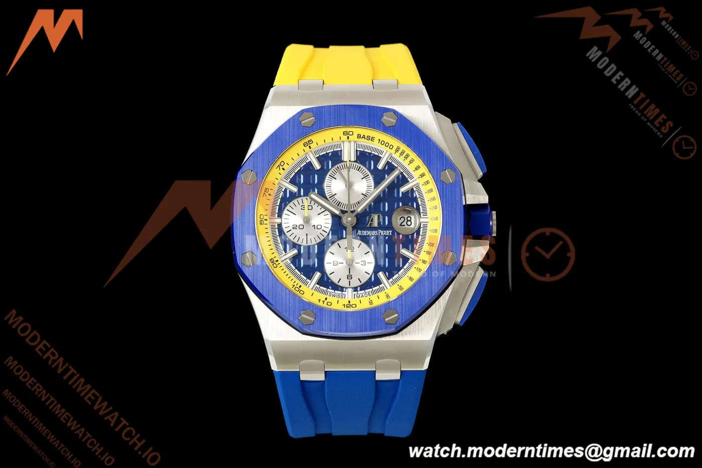 Audemars Piguet - AP ROO Chronograph 26400SO 44mm CER/SS Blue/Yellow RU Blu/Silver JF A3126